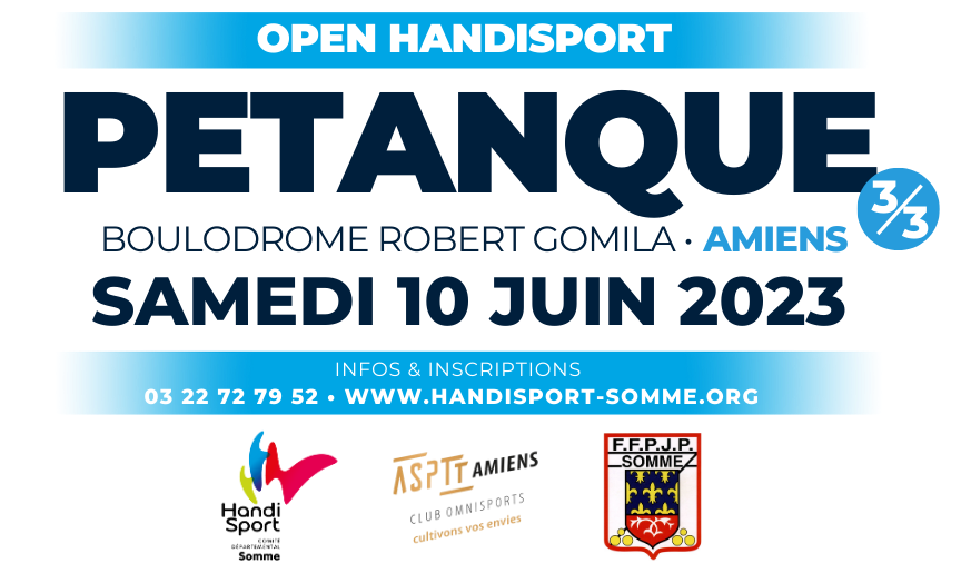 PETANQUE / Open Handisport PETANQUE (3/3) @ Boulodrome Robert GOMILA