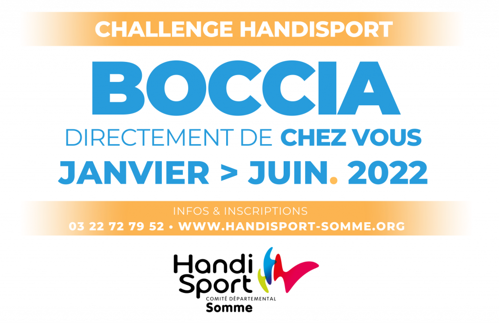BOCCIA / Challenge Handisport BOCCIA 2022 @ Directement de CHEZ VOUS !