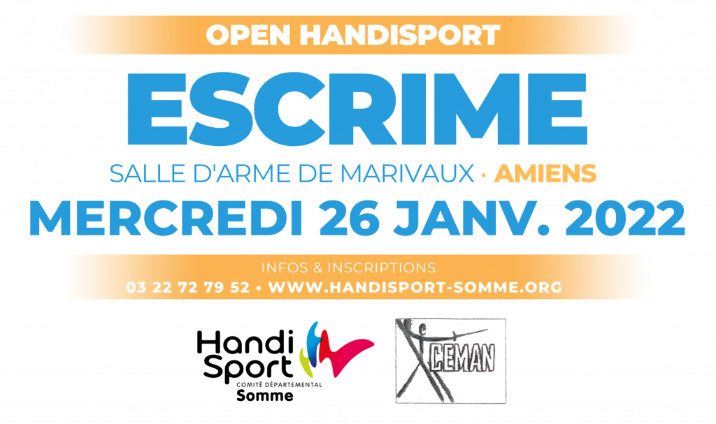 ESCRIME / Open Handisport ESCRIME @ Salle d'Arme de Marivaux